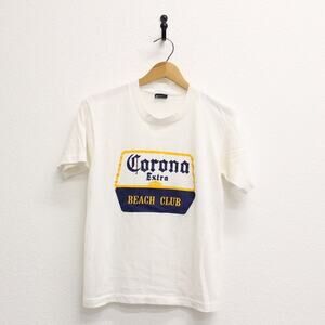 Vintage Corona Extra Beach Club Beer T Shirt Small